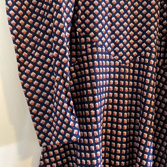 Doen Vittoria Dress Women’s Size Medium Midi Long Sleeve Harbor Medallion Blue - Picture 8 of 15